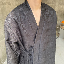 Load image into Gallery viewer, Three-dimensional Jacquard Lace-up Retro Long-sleeved Shirt
