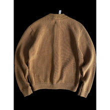 Load image into Gallery viewer, Heavyweight Cotton Crewneck Button Up Knitted Cardigan
