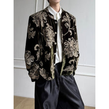 Load image into Gallery viewer, Heavy Embroidered Velvet Vintage Floral Boxy  Outerwear Jacket
