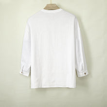 Load image into Gallery viewer, Round Neck Casual Three-quarter Sleeve T-shirt
