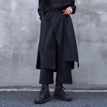 Load image into Gallery viewer, Faux Two-piece Wide-leg Asymmetrical Skirt Pants
