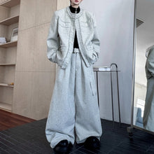 Load image into Gallery viewer, Hand-beaded Frayed Cardigan and Wide-leg Trousers Two-piece Set
