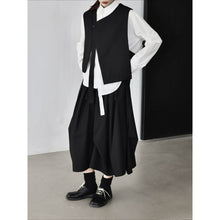 Load image into Gallery viewer, Women's Asymmetrical Wrap Button Sleeveless Vest
