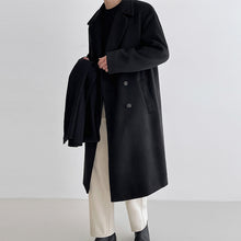 Load image into Gallery viewer, Woolen Mid-length Loose Windbreaker Coat
