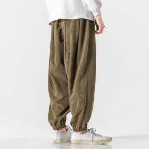 Loose Corduroy Harem Pants