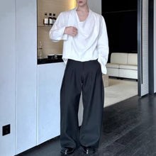 Load image into Gallery viewer, Retro Pullover Irregular Ribbon Shirt
