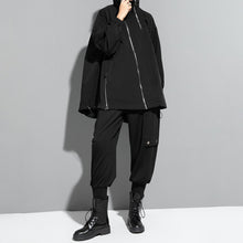 Load image into Gallery viewer, Diagonal Zip Hooded Jacket
