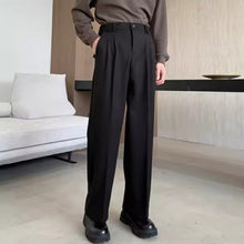 Load image into Gallery viewer, Pleated Straight-leg Woolen Loose Trousers
