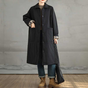Mid-length Loose Pocket Coat