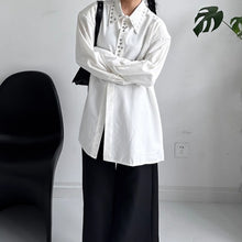 Load image into Gallery viewer, Rivet Loose Casual Padded Shoulder Shirt
