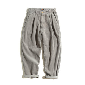 Retro Corduroy Straight-leg Casual Pants