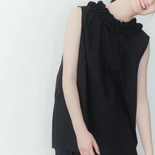 Load image into Gallery viewer, Petal Collar Sleeveless Reversible Shirt
