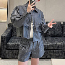 Load image into Gallery viewer, Three-dimensional Pocket Shirt and Shorts Suit Two Piece Sets
