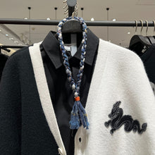 Load image into Gallery viewer, Vintage Cotton and Linen Braided Tie Necklace
