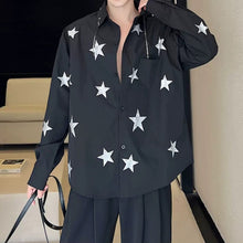 Load image into Gallery viewer, Starry Sky Print Loose-Fit Shirt
