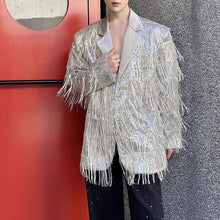 Load image into Gallery viewer, Lapel Casual Sequined Tassel Blazer
