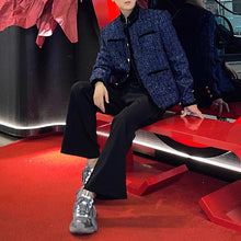 Load image into Gallery viewer, Paneled Raw-edge Tweed Jacket
