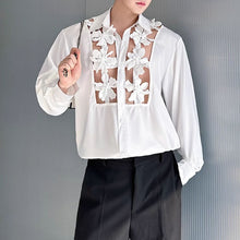 Load image into Gallery viewer, Spliced Flower Hollow Casual Shirt
