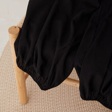 Load image into Gallery viewer, Loose Flower Bud Lantern Elastic Waist Culottes
