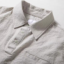 Load image into Gallery viewer, Textured Collared Polo Shirt
