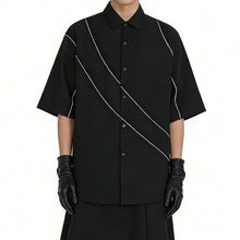 Load image into Gallery viewer, Loose-Fit Casual Lapel T-Shirt
