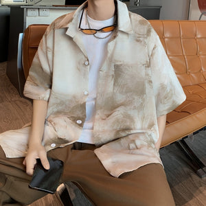 Vintage Tie-dye Floral Casual Shirt