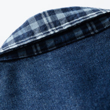 Load image into Gallery viewer, Fake Two-piece Plaid Patchwork Shirt
