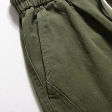 Load image into Gallery viewer, Heavyweight Cotton Rivet Detail Drawstring Curved Wide-leg Trousers
