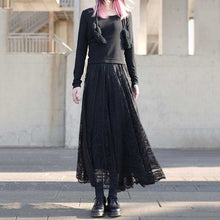 Load image into Gallery viewer, High Waist Lace Embroidered A-line Skirt
