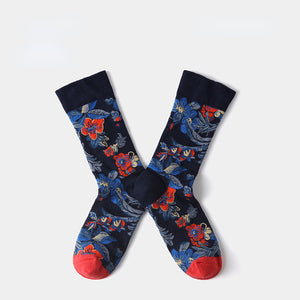 French Jacquard Oil Painting Socks