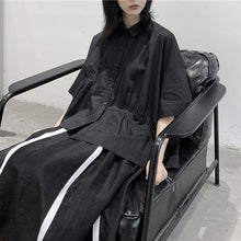 Load image into Gallery viewer, Japanese Style Irregular Pleated Loose T-shirt
