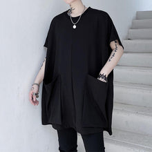 Load image into Gallery viewer, Loose pockets Round neck Short Sleeve T-shirt
