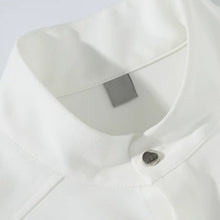 Load image into Gallery viewer, Stand-up Collar Draped Shirt
