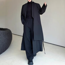 Load image into Gallery viewer, Long Scarf Collar Trench Coat
