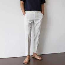 Load image into Gallery viewer, Casual Cotton-Linen Straight-Leg Trousers
