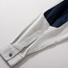 Load image into Gallery viewer, Japanese Striped Retro Patchwork Loose Casual Shirt
