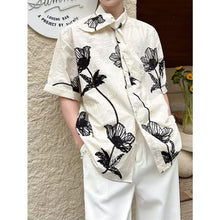 Load image into Gallery viewer, 3D Embroidered Bow Tie Short-Sleeve Shirt
