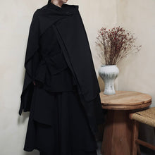 Load image into Gallery viewer, Dark Cape Two-way Wear Irregular Cape Skirt

