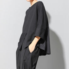Load image into Gallery viewer, Loose-fitting Patchwork Casual T-shirt
