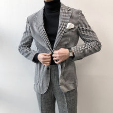Load image into Gallery viewer, Woolen Suit Casual Slim Fit Plaid Jacket
