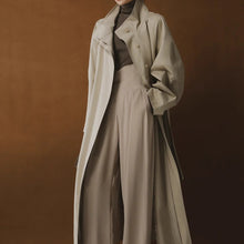 Load image into Gallery viewer, Simple Silhouette Stand Collar Tencel Drape Lace-up Jacket
