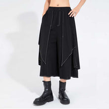 Load image into Gallery viewer, Women's High-waisted Loose Casual Faux Two-piece Pants
