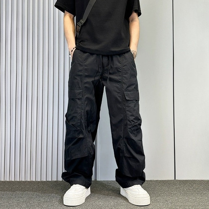 American Loose Straight Wide-leg Scimitar Overalls