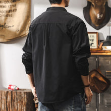 Load image into Gallery viewer, Loose Stand Collar Long Sleeve Casual Shirt
