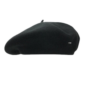 Dark Symbol Embroidered Wool Beret Hat