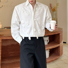 Load image into Gallery viewer, Raw Edge Rags Peak Collar Shirt

