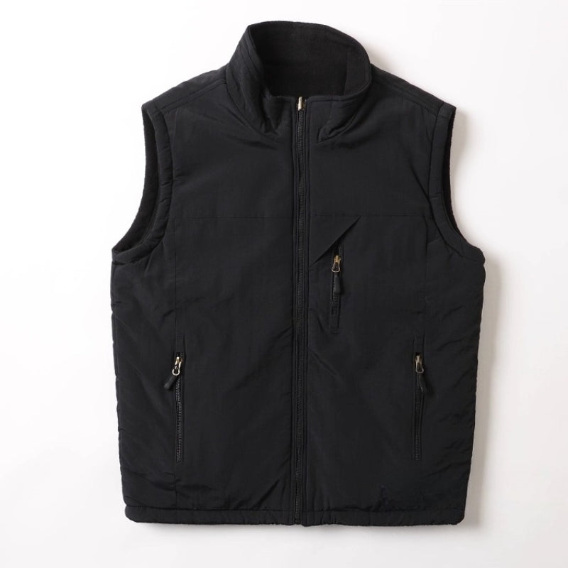 Waterproof Warm Fleece Reversible Stand-collar Vest