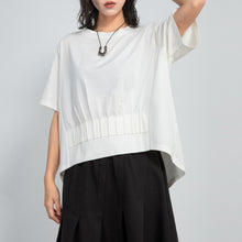 Load image into Gallery viewer, Loose Irregular Pleated Thin T-shirt
