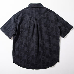 Jacquard Loose Casual Short-sleeved Shirt