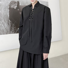 Load image into Gallery viewer, Tie-strap Casual Pullover Shirt
